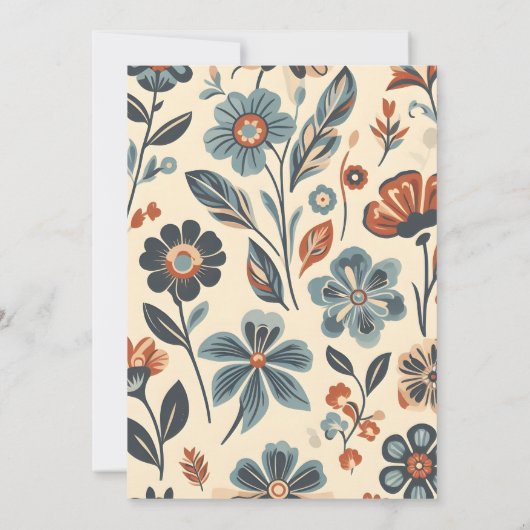  Groovy modern madeliefje bloemenbruiloft Kaart (Achterkant)