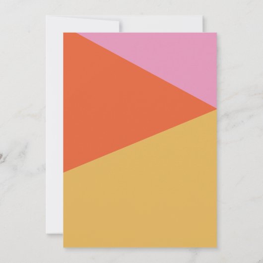 Groovy Modern Retro Leuk Kleurrijk Elke leeftijd V Kaart (Achterkant)