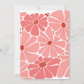 Groovy modern roze daisy vrijgezellenfeest kaart (Achterkant)