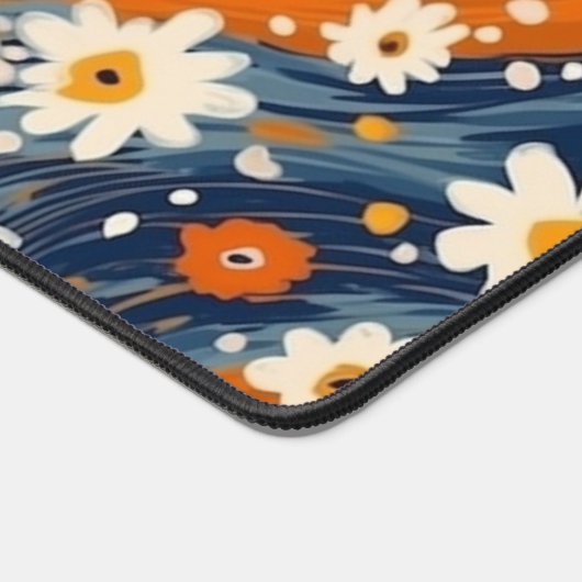 Groovy Modern Waterverf Daisy Pattern Bureaumat (Hoek)