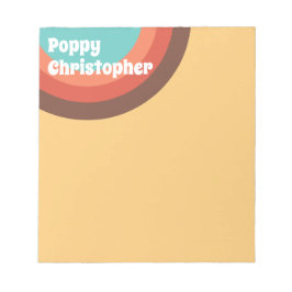 Groovy Moderne Retro Kleurrijke Curves Gepersonali Notitieblok