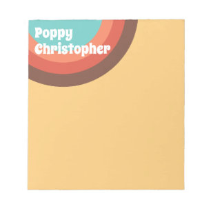 Groovy Moderne Retro Kleurrijke Curves Gepersonali Notitieblok