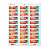 Groovy Moderne Retro Kleurrijke Curves Vet Vriende Etiket (Full Sheet)