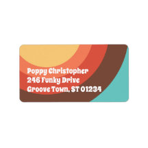 Groovy Moderne Retro Kleurrijke Curves Vet Vriende