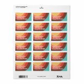 Groovy Moderne Retro Kleurrijke Curves Vet Vriende Etiket (Full Sheet)