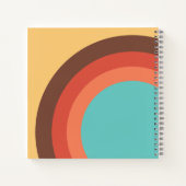 Groovy moderne retro vet curves gepersonaliseerd notitieboek (Achterkant)