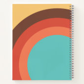 Groovy moderne retro vet curves gepersonaliseerd notitieboek (Achterkant)