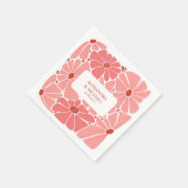 Groovy moderne roze madeliefje bruiloft servet (Hoek)