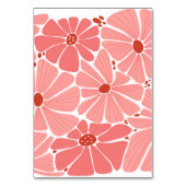 Groovy moderne roze madeliefjes bruiloft kaart (Achterkant)