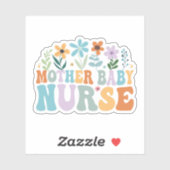 Groovy Moeder Baby Verpleegkundige, Postpartum Ver Sticker (Vel)