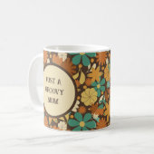 Groovy Moeder Bloemig Retro Boho Koffiemok (Voorkant links)