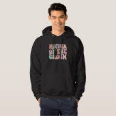 Groovy moeder van de bruidegom huwelijksfeest Moed Hoodie (Voorkant volledig)