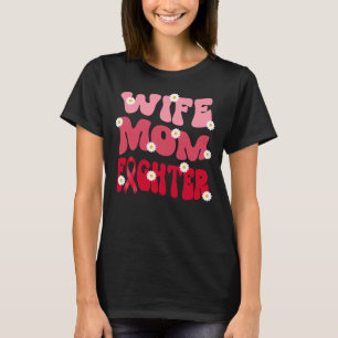 Groovy moeder vrouw vechter bloed kanker bewustzij t-shirt