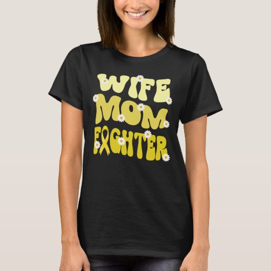 Groovy moeder vrouw vechter botkanker bewustzijn t-shirt (Voorkant)