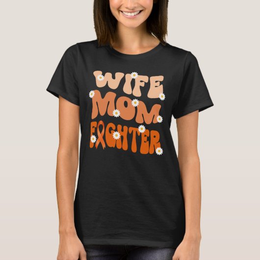 groovy moeder vrouw vechter multiple sclerose MS a T-shirt (Voorkant)