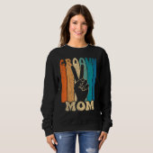 Groovy Mom 70s Aesthetic Nostalgia 1970's Retro Mo Trui (Voorkant volledig)