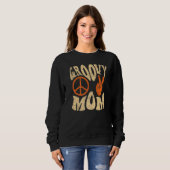 Groovy Mom 70s Aesthetic Nostalgia 1970's Retro Mo Trui (Voorkant volledig)