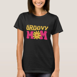 Groovy Mom Retro Flower T-shirt