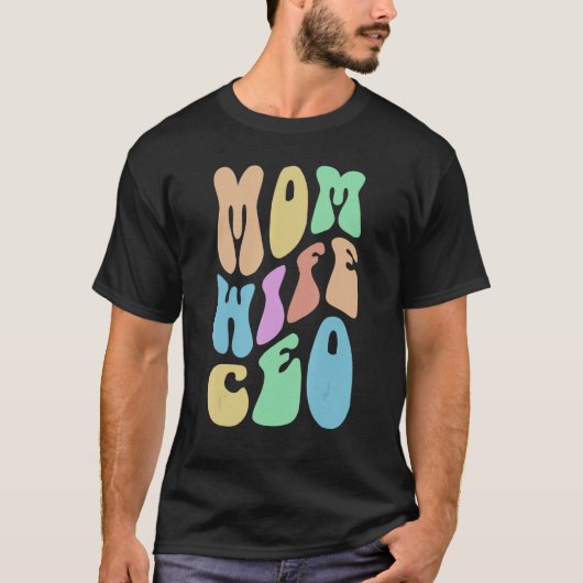 Groovy MOM VROUW CEO Mrs. Boss Meisje Zakelijke Ei T-shirt (Voorkant)