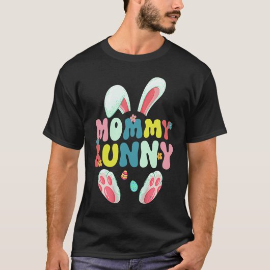 Groovy Mommy Bunny Cute Matching Family Easter T-shirt (Voorkant)