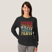 Groovy Moms Against White Baseball Pants Baseball T-shirt (Voorkant volledig)