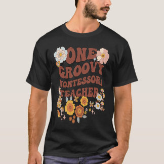 Groovy Montessori leraar Retro Montessori mai T-shirt