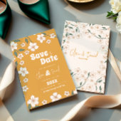 Groovy Mosterd Bloem Save the Date