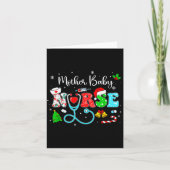 Groovy Mother Baby Nurse Christmas Matching Xmas N Kaart (Voorkant)
