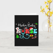 Groovy Mother Baby Nurse Christmas Matching Xmas N Kaart (Gele Bloem)