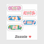 Groovy Motivatie pleister – Retro Healing Vibes Sticker (Vel)