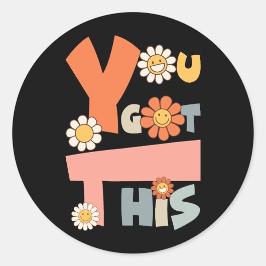 Groovy Motivatie testdag lerarenstudent Ronde Sticker (Voorkant)