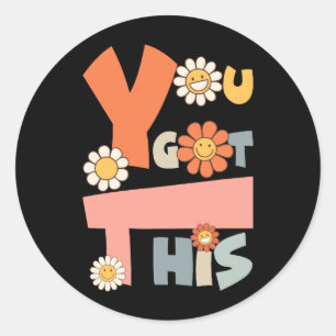 Groovy Motivatie testdag lerarenstudent Ronde Sticker
