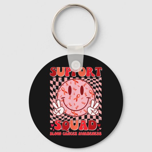 Groovy Motivational Support Squad Bloedkanker Awa Sleutelhanger (Voorkant)