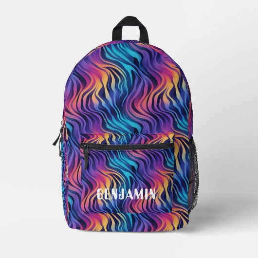 Groovy Multicolor Boho stijl   Bedrukte Rugzak (Voorkant)