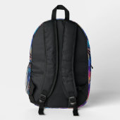 Groovy Multicolor Boho stijl   Bedrukte Rugzak (Achterkant)