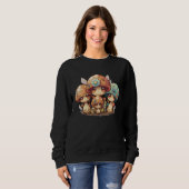 Groovy Mushroom 70 s Hippy Colorful Graphic Womens Trui (Voorkant volledig)