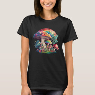 Groovy Mushroom 70 s Hippy Kleurrijke Grafische Vr T-shirt
