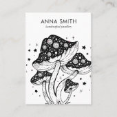 Groovy Mushroom Trippy Retro Verdien Bezig Vertoni Visitekaartje (Voorkant)