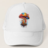 Groovy Mushroom Vibes Trucker Pet (Voorkant)
