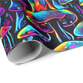 Groovy Mushrooms Patroon Cadeaupapier (Rol Hoek)