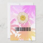 Groovy Music Festival vrijgezellenfeest uitnodigin Kaart (Achterkant)