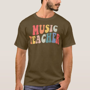 Groovy Music Teacher Team Shirt Teacher Terug naar