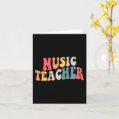 Groovy Music Teacher Team Teacher Terug naar schoo Kaart (Gele Bloem)