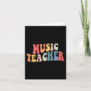Groovy Music Teacher Team Teacher Terug naar schoo Kaart