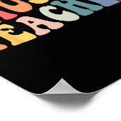 Groovy Music Teacher Team Teacher Terug naar schoo Poster (Hoek)