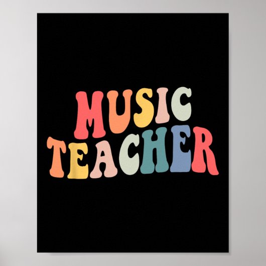 Groovy Music Teacher Team Teacher Terug naar schoo Poster (Voorkant)