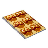 Groovy Mustache Owls Notitieboek (Rechterzijde)