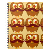 Groovy Mustache Owls Notitieboek (Voorkant)