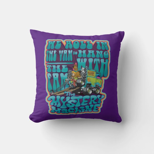 Groovy Mystery Machine Fam Grafisch Kussen (Voorkant)