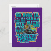 Groovy Mystery Machine Fam Graphic Briefkaart (Voorkant / Achterkant)